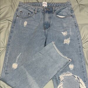 Casual Light Blue Boyfriend Jeans